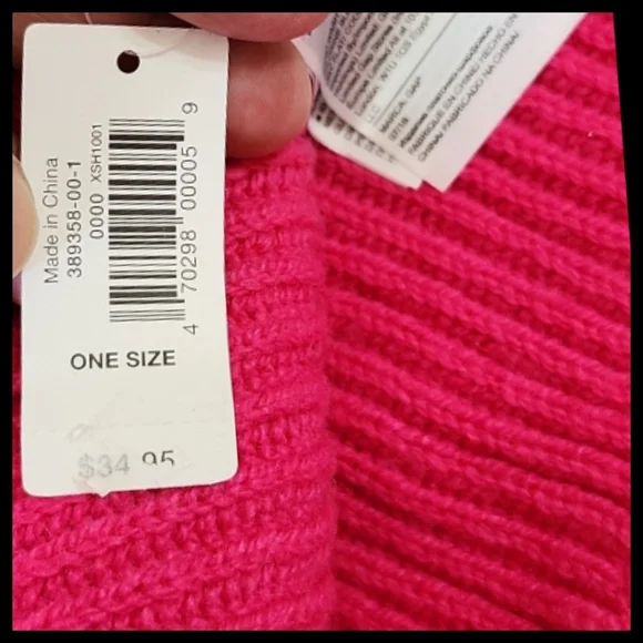NWT Merino Wool Blend Pink Scarf by Gap● - Picture 8 of 8